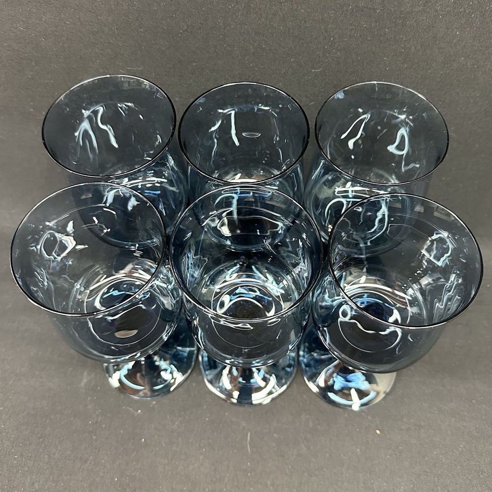Lenox 'Blue Mist' 7 1/8" Crystal Water‎ Goblet, Set of 6 - Picture 4 of 14